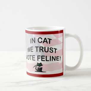 Wähle Katze mit amerikanischer Flagge Kaffeetasse
