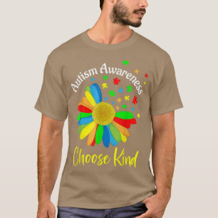 Wähle Kind Autismus Awareness Sonnenblumen Puzzle T-Shirt