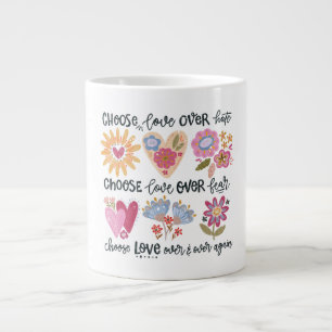 Wähle Liebe statt Hass und Angst. Ermutigungsgesch Jumbo-Tasse