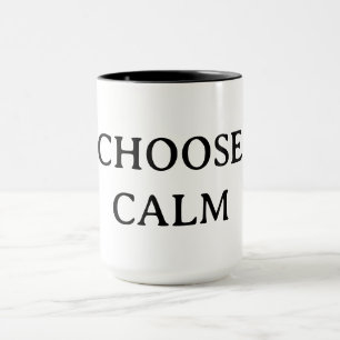 Wähle Ruhe – Minimale Kaffeetasse Ästhetischer Z