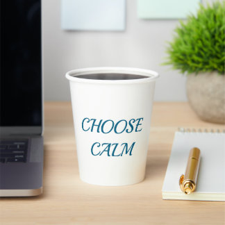 Wähle Ruhe – Minimale Kaffeetasse | Ästhetischer Z Pappbecher