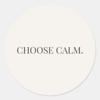 Wähle ruhige runde Aufkleber – Calm Living-Serie