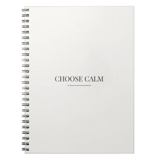 Wähle ruhiges Notizbuch – Minimalistisches neutral Notizblock