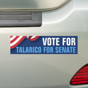 Wähle Talarico für den Senat Amerikanische Flagge Autoaufkleber