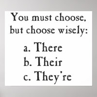 Wähle weise dort, wo sie Grammatik sind