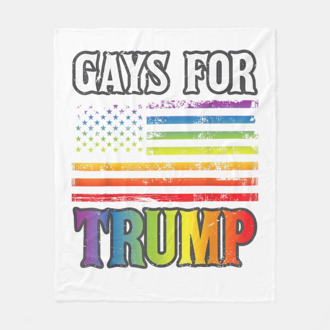 Wahlen für Trump LGBT Pride Gay Rainbow Flag Fleecedecke (Vorderseite)