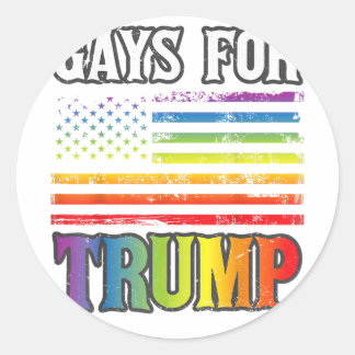 Wahlen für Trump LGBT Pride Gay Rainbow Flag Runder Aufkleber