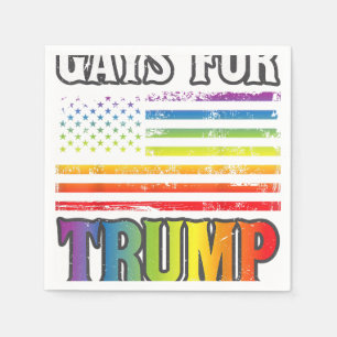 Wahlen für Trump LGBT Pride Gay Rainbow Flag Serviette
