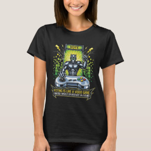 Wählen ist wie ein Videospiel Lustiger politischer T-Shirt
