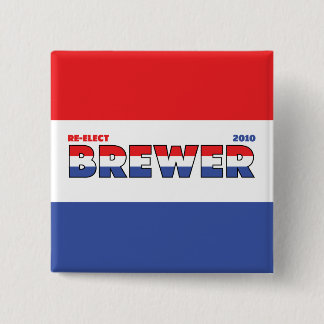 Wahlen rotes weißes des Abstimmungs-Brauer-2010 Button