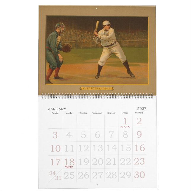 Wählen Sie 1911 goldene Ära-Baseballkarten vor Kalender (Jan 2027)
