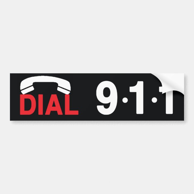 Wählen Sie 911 Autoaufkleber (Vorne)