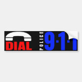 Wählen Sie 911 Polizei-Aufkleber 9 Autoaufkleber