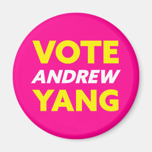 Wählen Sie Andrew Yang New York City Mayenta Magnet