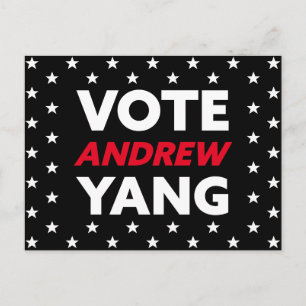 Wählen Sie Andrew Yang New York City Mayor Black Postkarte
