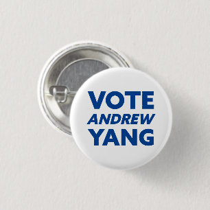 Wählen Sie Andrew Yang New York City Mayor White Button