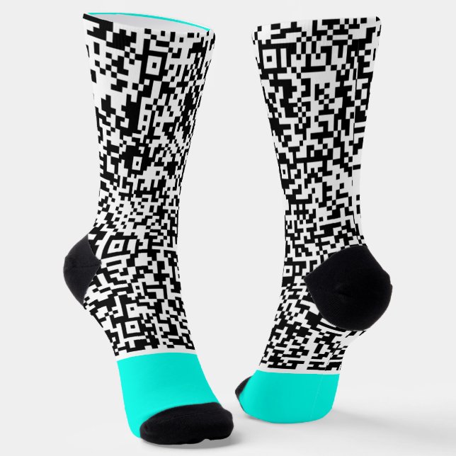 Wählen Sie Aquamarine blaue Socken für Ihren QR-Co (Gewinkelt)