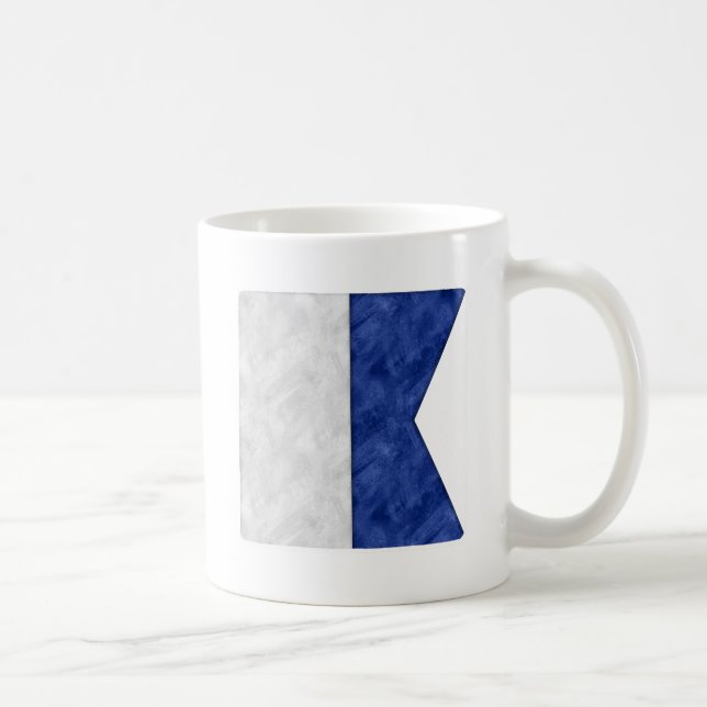 Wählen Sie aus 26 Wasserfarben-Seeflaggen Kaffeetasse (Rechts)