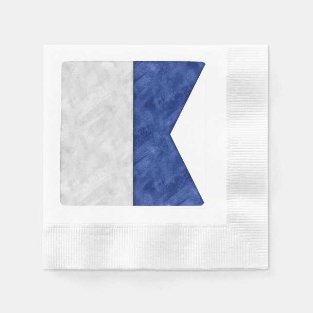 Wählen Sie aus 26 Wasserfarben-Seeflaggen Serviette (Vorderseite)