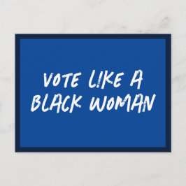 Wählen Sie Blue 2024 wie eine schwarze weibliche P Postkarte