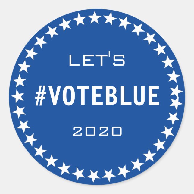 Wählen Sie Blue American Flag Thema Wahl Custom Runder Aufkleber (Vorderseite)