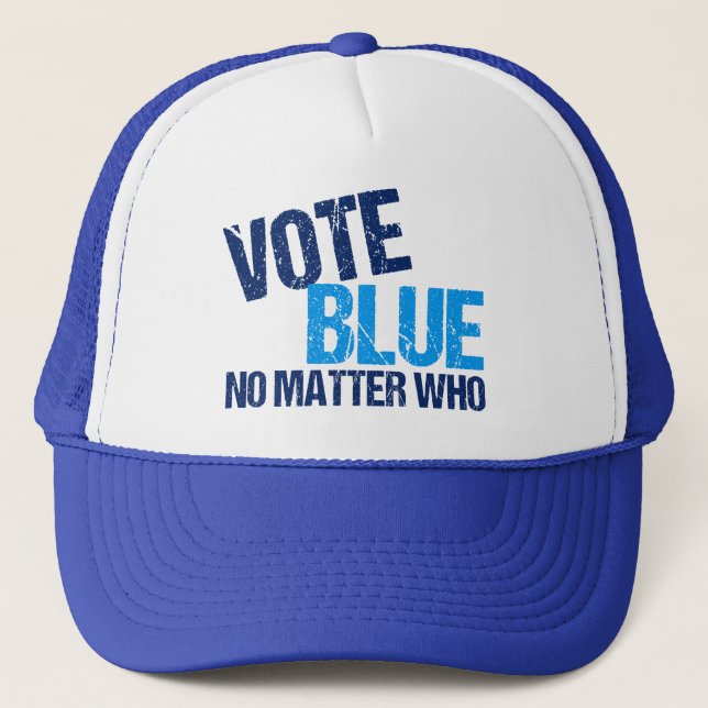 Wählen Sie Blue, egal, wer demokratisches Party Truckerkappe (Vorderseite)