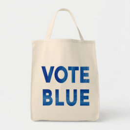 Wählen Sie Blue fett Aquarellfarbe politisch 2-sei Tragetasche