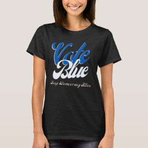 Wählen Sie Blue Retro Style Word Art T-Shirt
