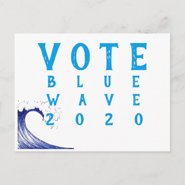 Wählen Sie Blue Wave 2020! Postkarte (Vorderseite)