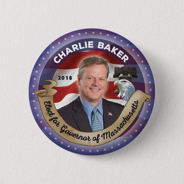 Wählen Sie Charlie-Bäcker für Gouverneur von Button (Vorderseite)