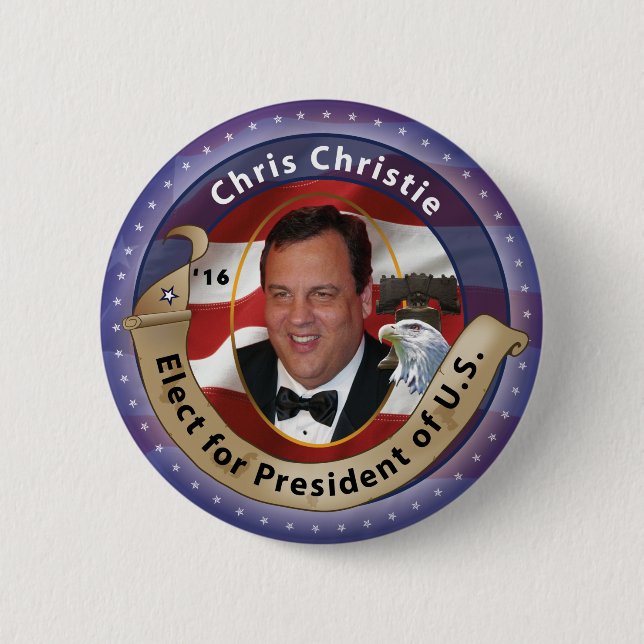 Wählen Sie Chris Christie für Präsidenten 2016 Button (Vorderseite)