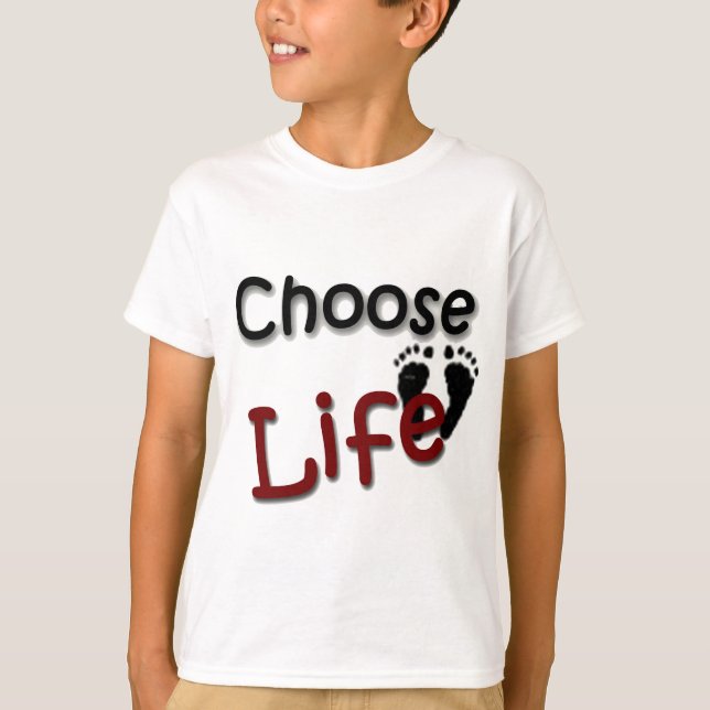Wählen Sie das Leben T-Shirt (Vorderseite)