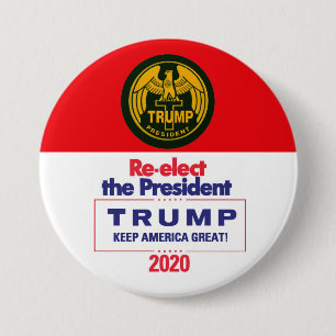 Wählen Sie den Präsidenten wieder: Trumpf 2020 Button