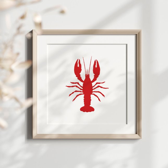 Wählen Sie die Farbe der Silhouette in Ihrem Lobst Poster (Create your own modern minimalist lobster poster.)