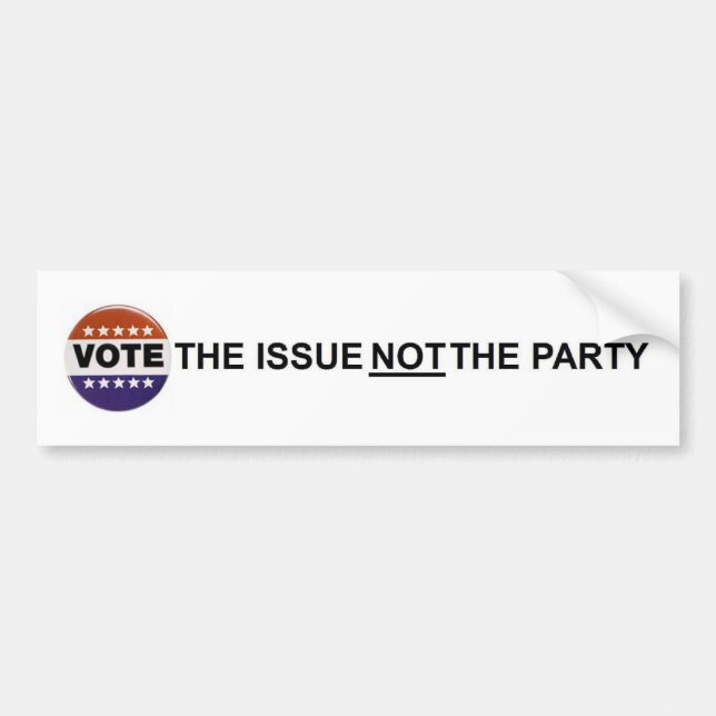 wählen Sie die Frage nicht das Party Autoaufkleber (Vorne)