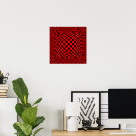 Wählen Sie die Hintergrundfarbe Op Art Poster