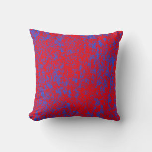 Wählen Sie die Rückseite von Red n Blue Textured P Kissen