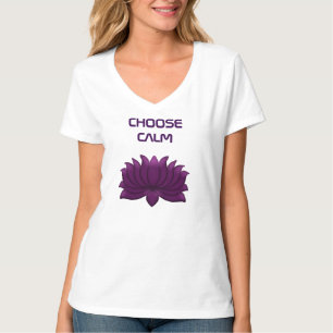 Wählen Sie die ruhige Purpurrote Lotusblume T-Shirt
