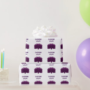Wählen Sie die ruhige violette Lotusblume  Geschenkpapier