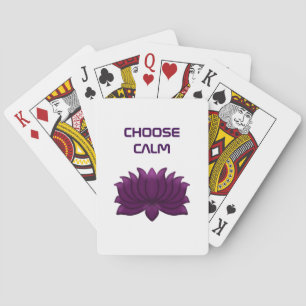 Wählen Sie die ruhige violette Lotusblume  Spielkarten