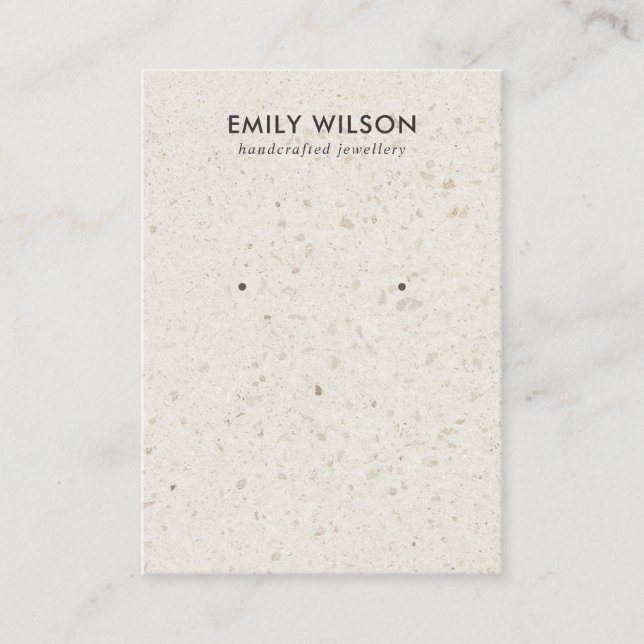 WÄHLEN SIE DIE WEISSE TERRAZZO STUD-KARTE FÜR DIE  VISITENKARTE (Vorderseite)