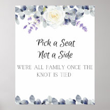 Wählen Sie ein Seat Wedding Sign