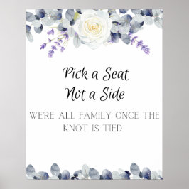 Wählen Sie ein Seat Wedding Sign Poster