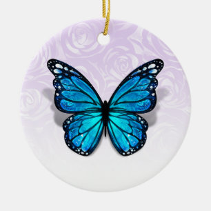 Wählen Sie eine beliebige Farbe Monarchschmetterl Keramik Ornament