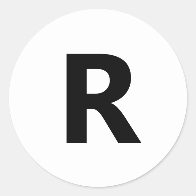 Wählen Sie einen Buchstaben aus | Schriftart: Offe Runder Aufkleber (Vorderseite)