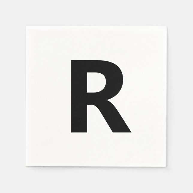 Wählen Sie einen Buchstaben aus | Schriftart: Offe Serviette (Vorderseite)