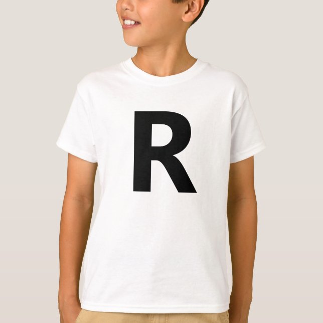Wählen Sie einen Buchstaben aus | Schriftart: Offe T-Shirt (Vorderseite)
