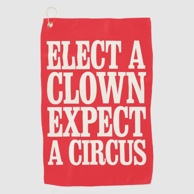 Wählen Sie einen Clown, der von einem Zirkus gegen Golfhandtuch (Vorderseite)