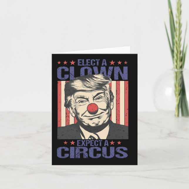 Wählen Sie einen Clown erwarten Sie ein Circus Shi Karte (Vorderseite)