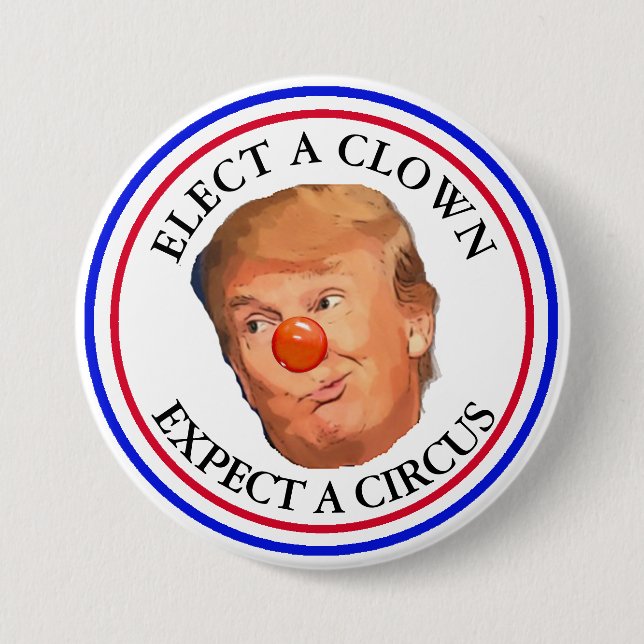 Wählen Sie einen Clown, erwarten Sie einen Button (Vorderseite)